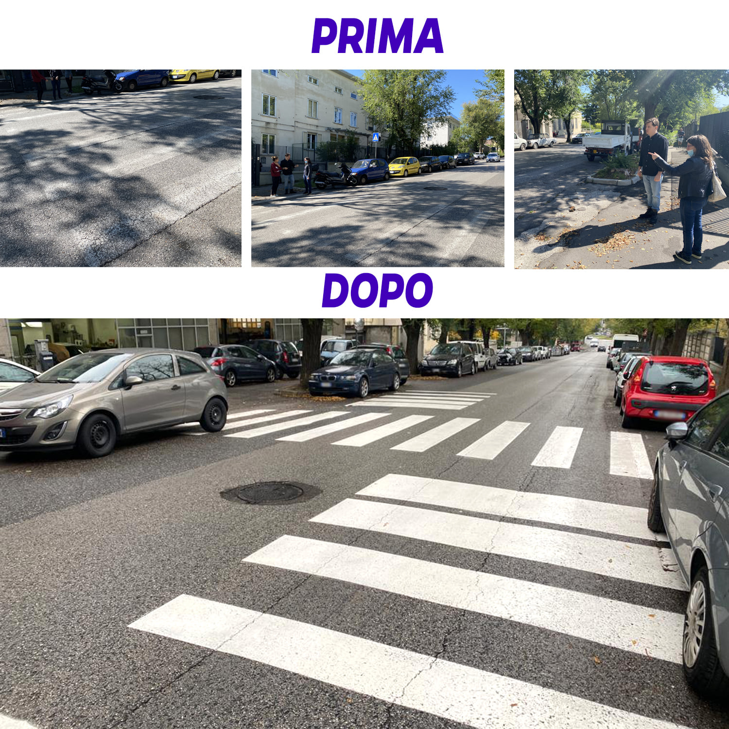 Via Caboto: rinnovo segnaletica orizzontale